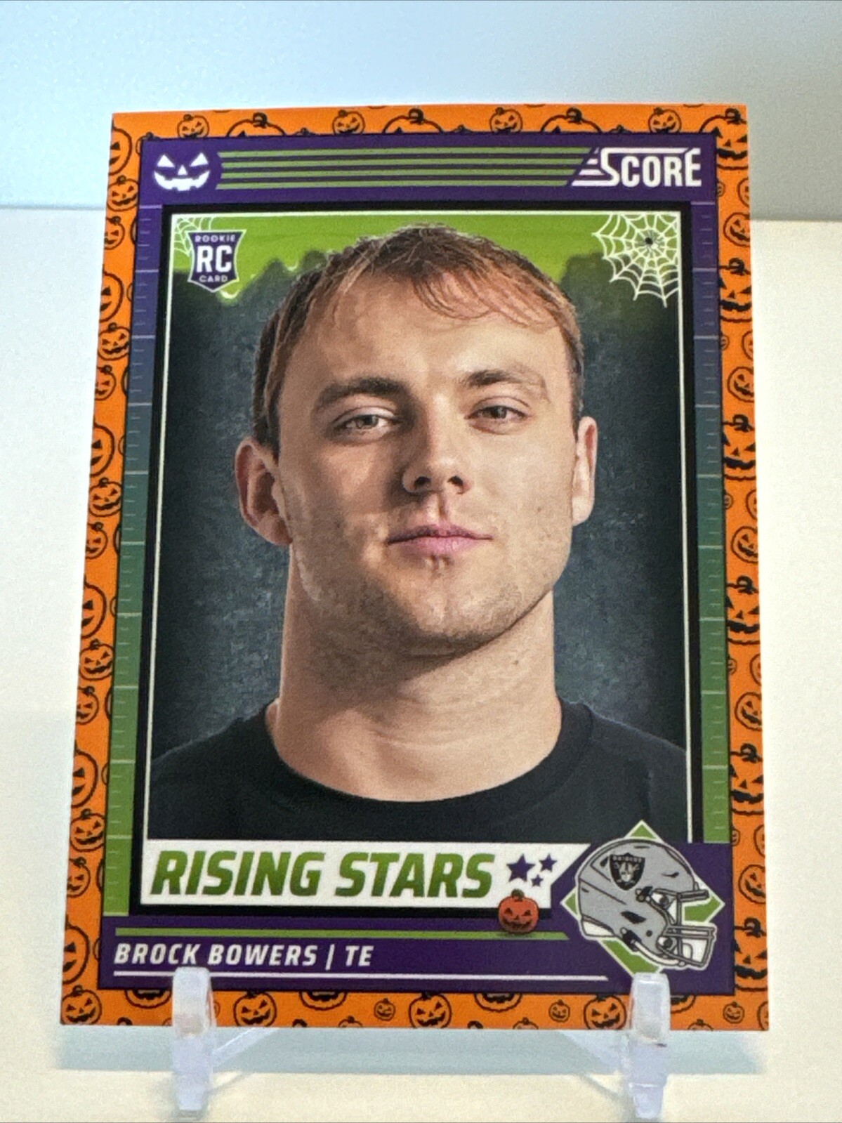 2024 Score-A-Treat #8 Brock Bowers Rookie Rising Stars Orange Pumpkin Mint
