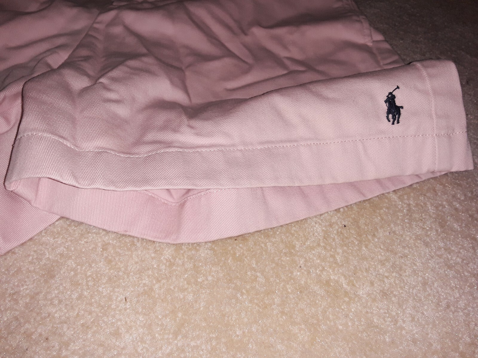 Polo sportiva Ralph Lauren pony pantaloncini ricamati rosa donna taglia 2 28 x 5