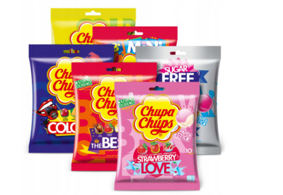   CHUPA CHUPS LOLLIPOPS MIX THE BEST OF - TOTAL 618G SOUR - SUGAR FREE - COLORS