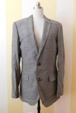 JCrew 298 Ludlow Suit Jacket in Italian Wool Linen Grey 36R NEW e7538