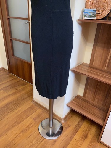 VESTIDO DE RODILLA LÁPIZ ALGODÓN ELÁSTICO TELA TREVIRA NEGRO NARCISO RODRIGUEZ-UK 10 - Imagen 3 de 12