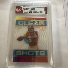 2021 Panini Clear Shots Light Blue /299 Trey Lance #CS-18 Rookie RC HGA 9