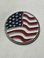 American Flag  1" Coin Style Golf Marker - A Beauty!