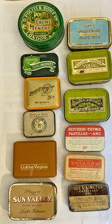 Job Lot : Vintage/ Old Tins : Various Brands. 12 Total.