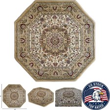 Timeless Octagonal Area Rug 73 X 73 - Durable Stain Resistant For Hallways