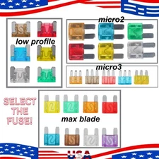 Micro2/Micro3/Low profile/Max Blade Fuse Assortment Kit Mixed Fuses Car Truck
