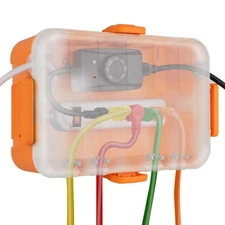 IP54Waterproof Box with Clear Cover for Photocell Light Sensor Timer,Power Strip