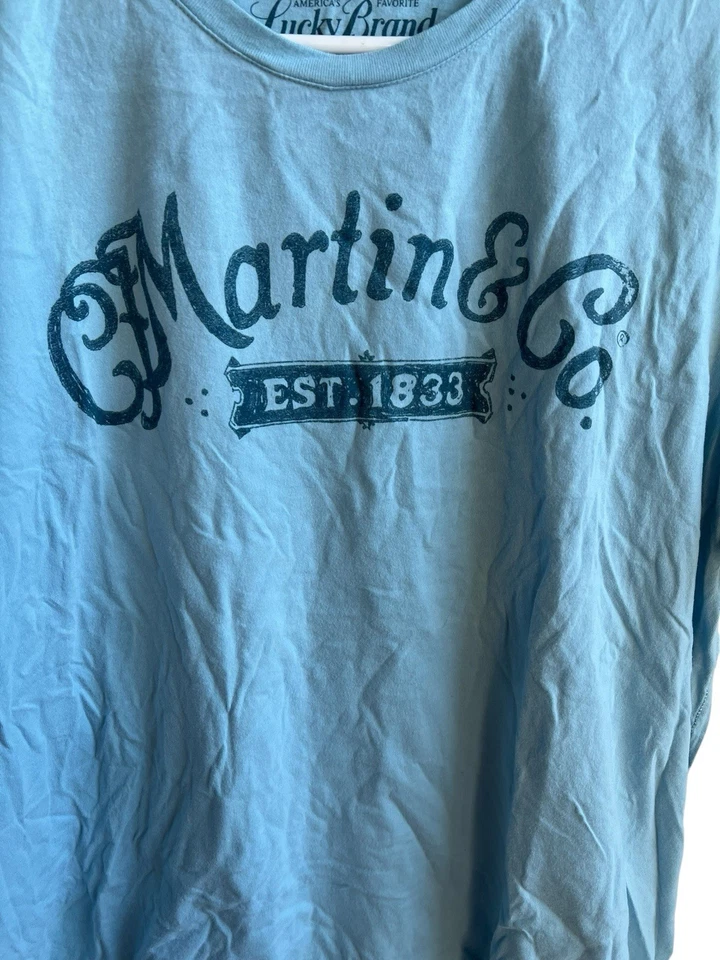 Camiseta deportiva clásica Martin & Co Guitars para hombre, azul - 2XL Foto 2 de 4