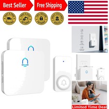 Elegant Wireless Doorbell with 1000ft Range & 32 Melodies, Waterproof Design