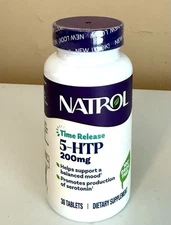NATROL TIME RELEASE 5-HTP 200MG MOOD SUPPORT (30 TABLETS) SEALED (EXP 05/2027)