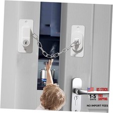 Child Proof Door Lock 2 Pack , Door Locks for Kids safety  Cat White 2pack