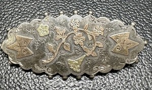 Antique 1880's Sterling Silver English Victorian Pin Brooch Amazing 3.2gr A-221