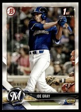 2018 Bowman Draft Joe Gray Milwaukee Brewers #BD-76