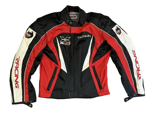 XS RCX3 Motorcycle Jacket With Removable Sleeves Vest Red Black White Size S