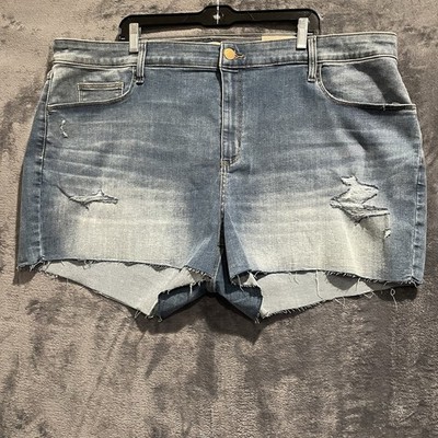Universal Thread Plus Size 26 High Rise Midi Shorts Denim Super Stretch NWT