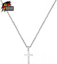 Kreuzkette Herren Edelstahl Silber Anhänger Halskette Schmuck 1 Stück