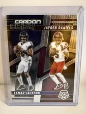 2025 Panini Mosaic Football #CCO-6 Jayden Daniels Lamar Jackson Carbon Copy