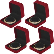 LETURE 4 Pieces Classic Velvet Bracelet Bangle Pendant 4PCS Bracelet-RED 