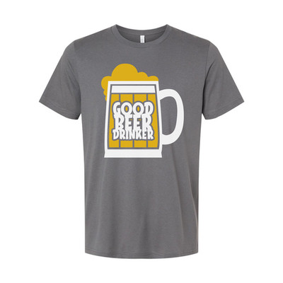 Unisex Beer Mug Graphic Tee Featuring Bold Good Beer Drinker Text And Foamy Top