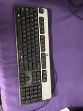HP KU-0316 Black  Silver USB Keyboard 434821-007 