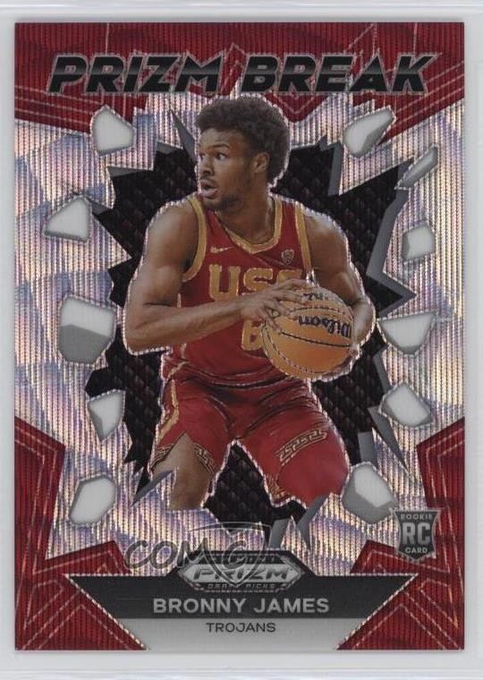 2024 Panini Prizm Draft Picks Break Wave /99 Bronny James Jr #20 Rookie RC 04br