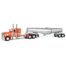 DCP 1/64 Peterbilt 389 Flat Top Sleeper Polished Polar Deep Drop Tanker 60-2007