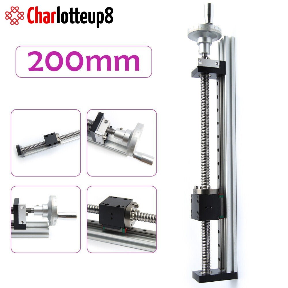 Manual Linear Rail Guide Slide Stage Actuator Ball Screw Motion Table Hand wheel