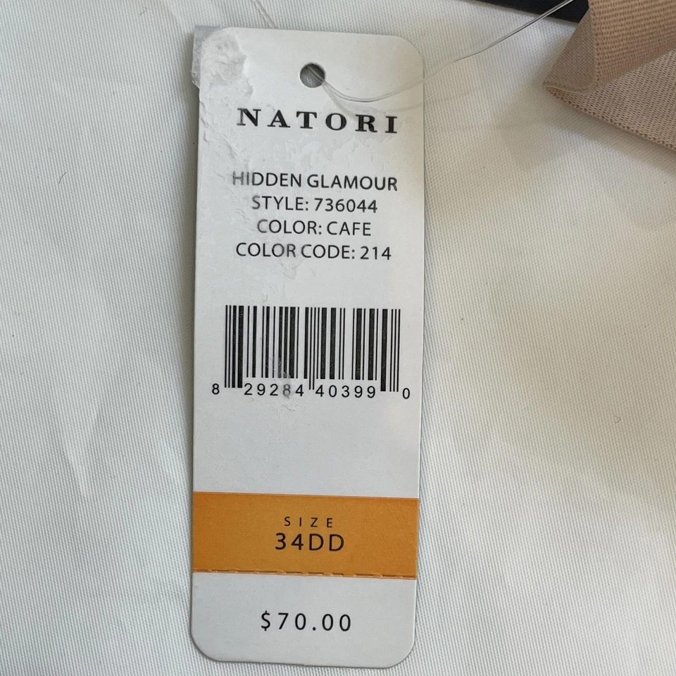 Sujetador Natori Glamour Oculto Mujer 34DD Café 736044 Encaje Con Aros Acolchado Nuevas Etiquetas Foto 3 de 4