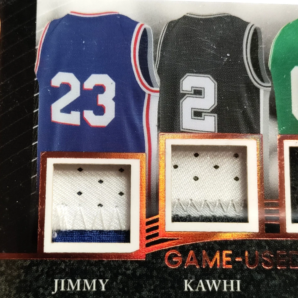 /5 TATUM Morant KAWHI Butler Patch GAME USED Quad PSA 8 2024 Leaf ITG SP Bronze - Image 3 of 4