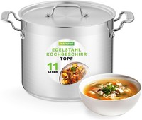Nutrichef 11L Suppentopf Edelstahl Ø28Cm Induktion SpüLmaschinenfest EintöPfe