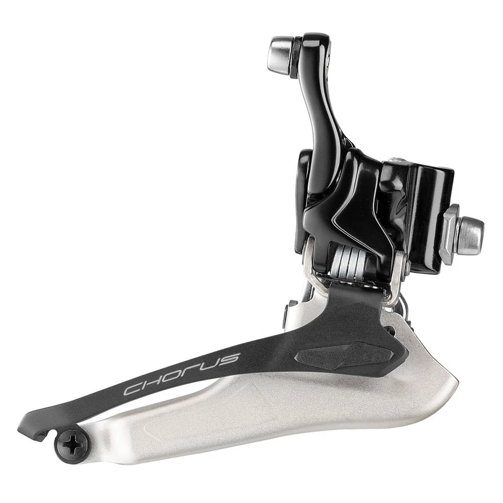 As I was asking here in this group for advice as well. Behold, the Campagnolo Chorus with a Shimano Dura Ace front derailleur. As the Chorus (and other Campa FDs) don't have