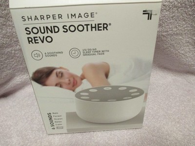 Sharper Image Sound Soother Revo Sound Machine Sleep Timer Gradual Fade 6 Noises