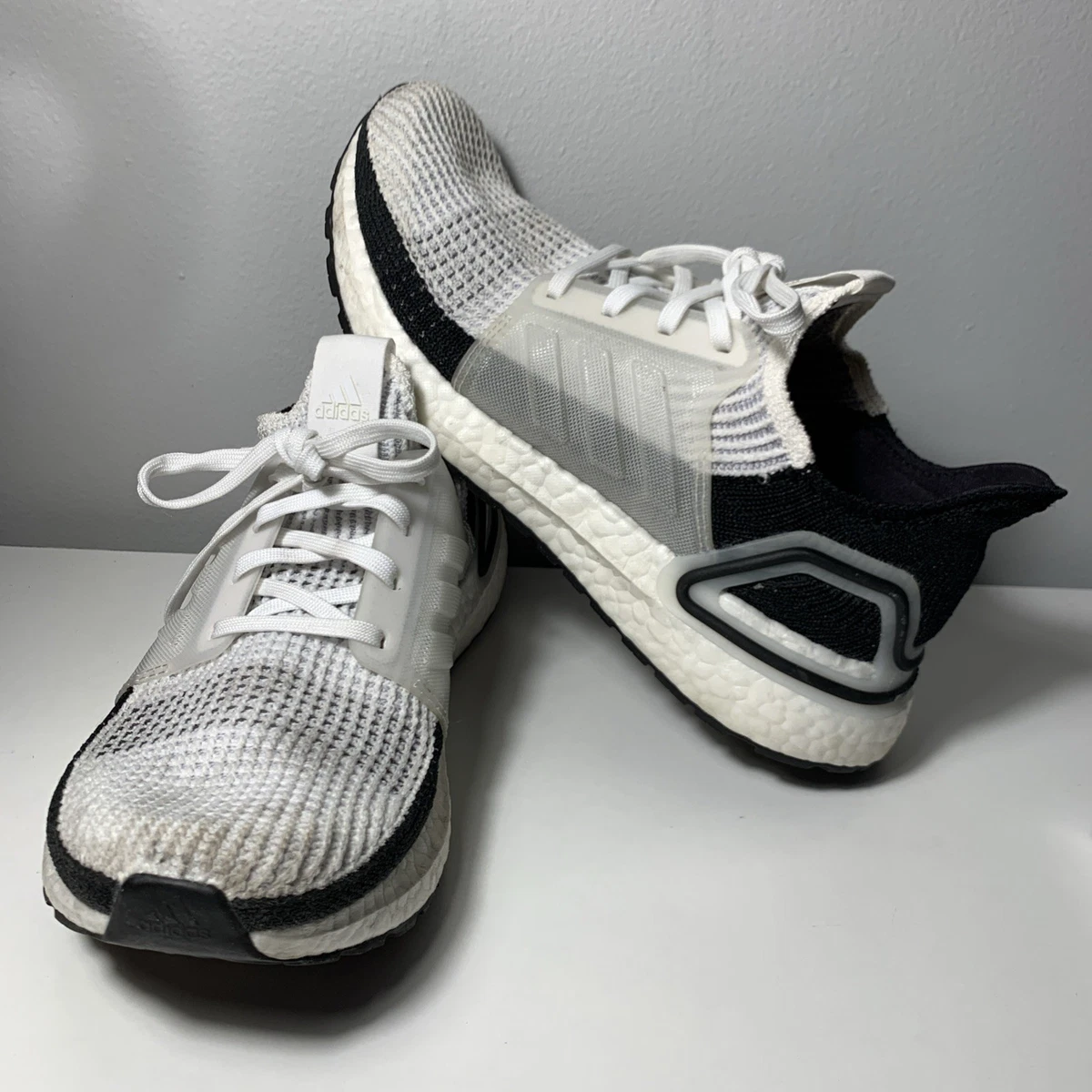 Adidas UltraBoost 19 Shoes Men\'s 9.5 White Black Panda Running Athletic Sneakers Adidas Ultra Boost 19 White Black Ultraboost Gym Men main image 3