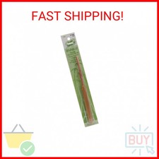 Susan Bates 5-1/2-Inch Bamboo Handle Silvalume Head Crochet Hook, 3.5mm, Salmon