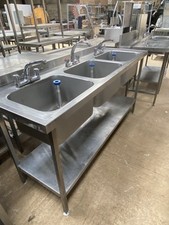 Commercial Stainless Steel Triple Sink (180cm) Read Descrip Re: Delivery | S64