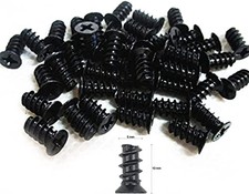 100pcs Computer Cooling Fan Mount Screws, M5x10 Black - Fits 70mm to 140mm Fans