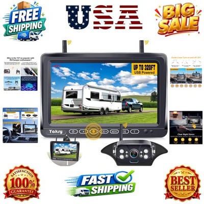 RV Backup Camera Wireless Plug and Play: Pre-Wired for Furrion System Recordi...