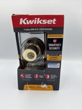 Kwikset SmartKey Security Keyed Deadbolt Polished Brass Gold Easy Install
