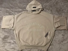 NEW Fear of God Essentials Hoodie Dusty Beige Size Medium 100% Authentic ✅
