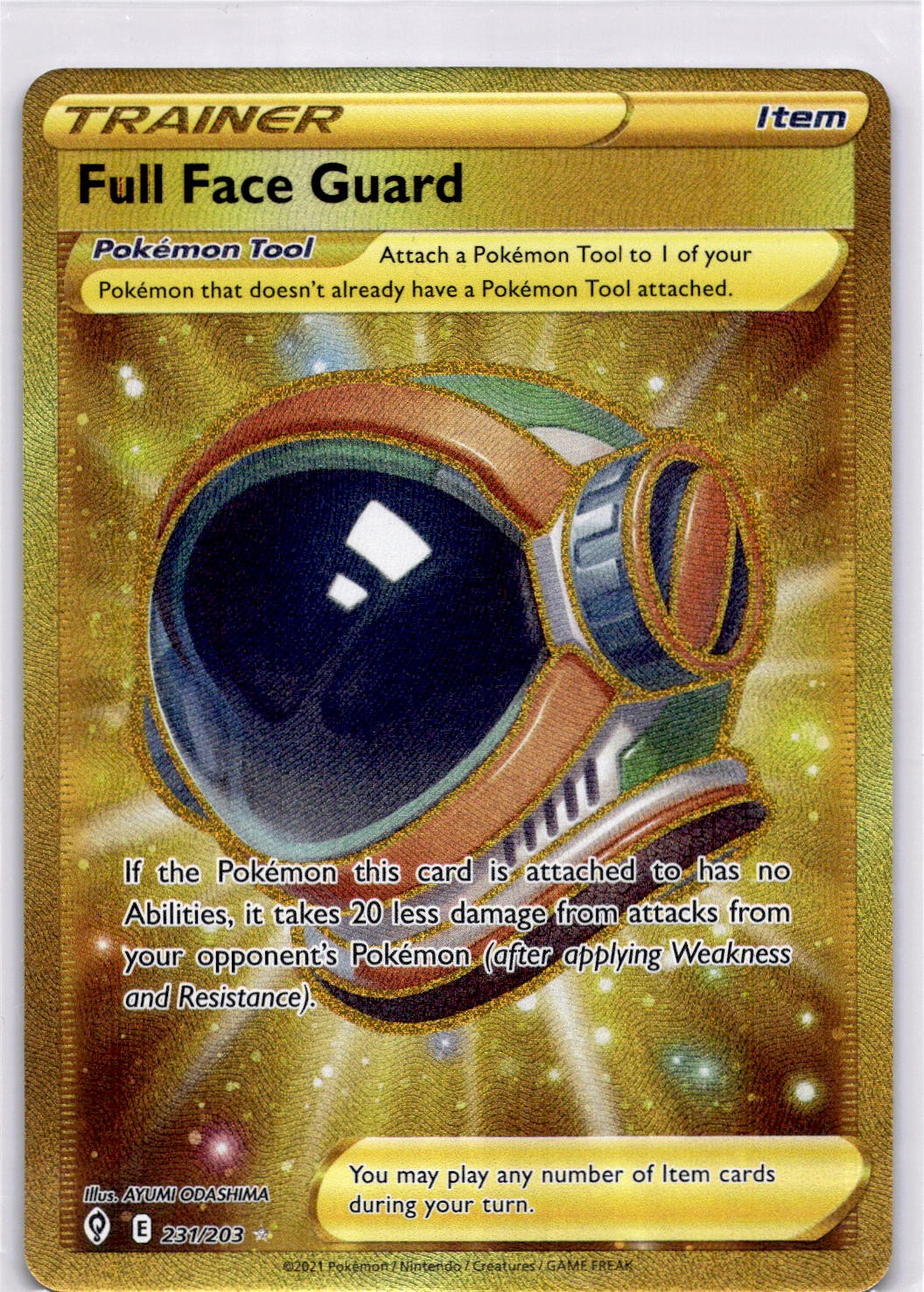 NM Full Face Guard (Secret) - SWSH07: Evolving Skies #231/203 Pokemon