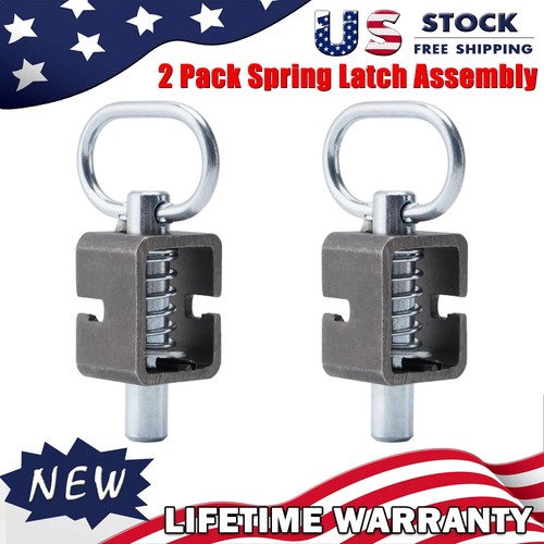 2pcs Utility Steel Spring Trailer Gate Loaded Weld-On Spring Latch Lock Assembly - Bild 1 von 15