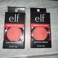 2-Packl e.l.f. Luminous Putty Blush, Putty-to-Powder, *BELIZE* 81539 TDR
