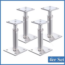 4er Set Pfostentr&auml;ger h&ouml;henverstellbar St&uuml;tzfu&szlig; verzinkt Pfostenst&uuml;tze 100x100mm