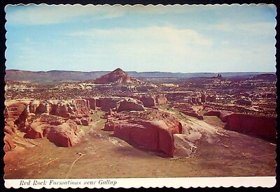 VTG RED ROCK FORMATIONS GALLUP NM POSTCARD 1973 SCENIC TRAVEL INTERSTATE 40