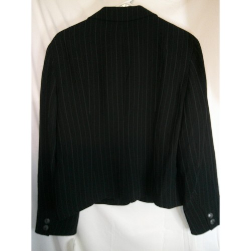 Jones New York Nadelstreifen Blazer Business Karriere Jacke schwarz Größe 16 199 $ neu mit Etikett - Bild 2 von 4