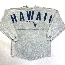 Spirit Jersey Shirt Small Gray Hawaii Islands Long Sleeve Maui Beachwear
