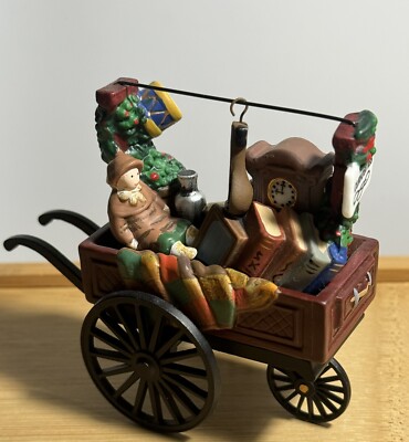 希少◆Department 56 ヘリテージビレッジ 馬車 置物 ヴィンテージ DEPT 56 Heritage Village CHELSEA MARKET CURIOSITIES MONGER & CART