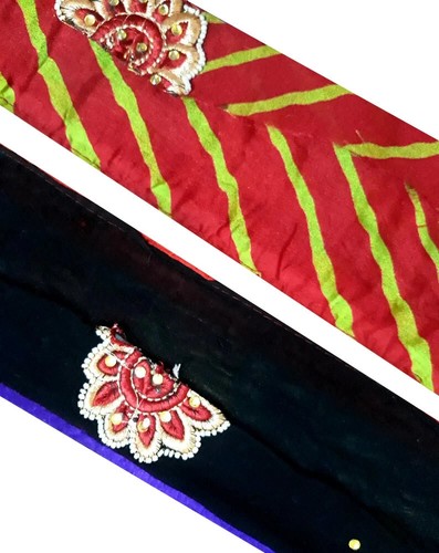 Vintage Saree Border India Decorative Trim Antique Embroidered Ribbon Silk Sari - Picture 7 of 7