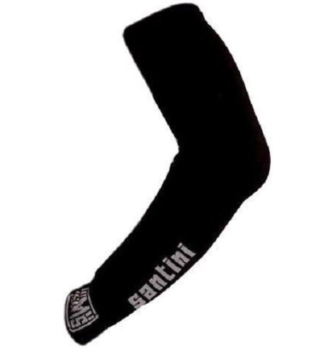Santini 365 Meraklon Knitted Arm Warmers - Black - Picture 1 of 1