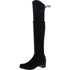 Stuart Weitzman Womens Black Tall Over-the-knee Boots 7.5 Medium (b,m) Bhfo 1650